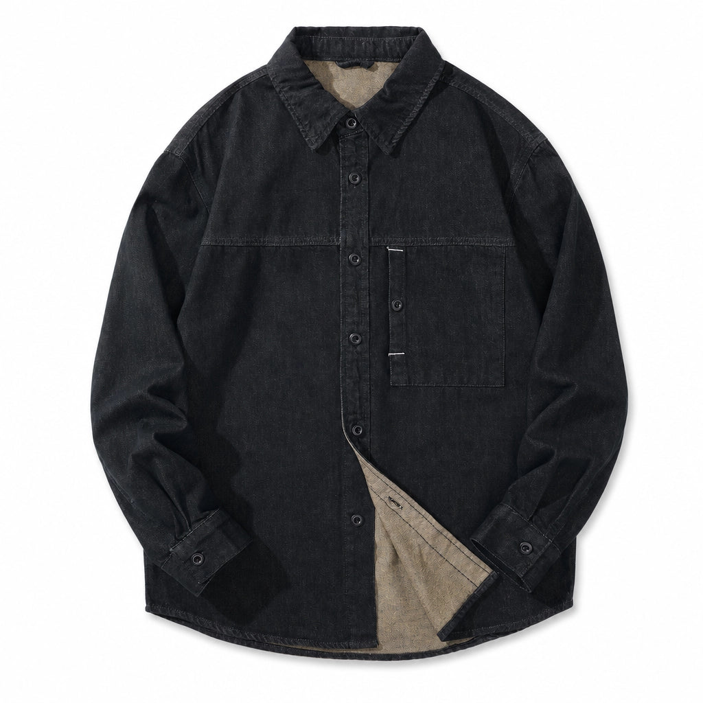 Nelson Denim Overshirt - Color:Black;Size:S