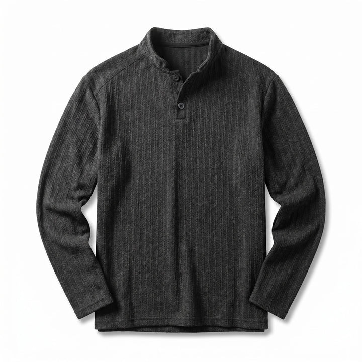 Jac Henley Sweatshirt - Color:Black;Size:S
