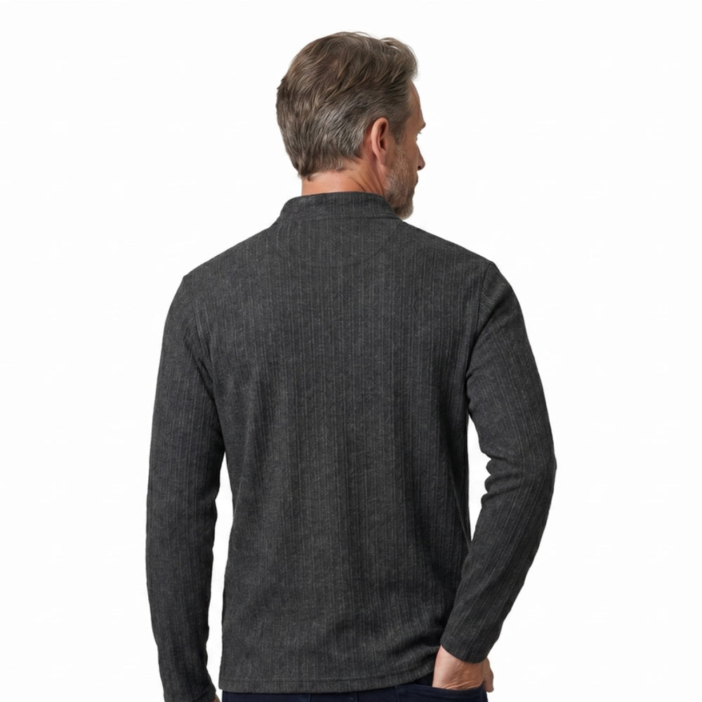 Dorsey Herringbone Henley Sweatshirt