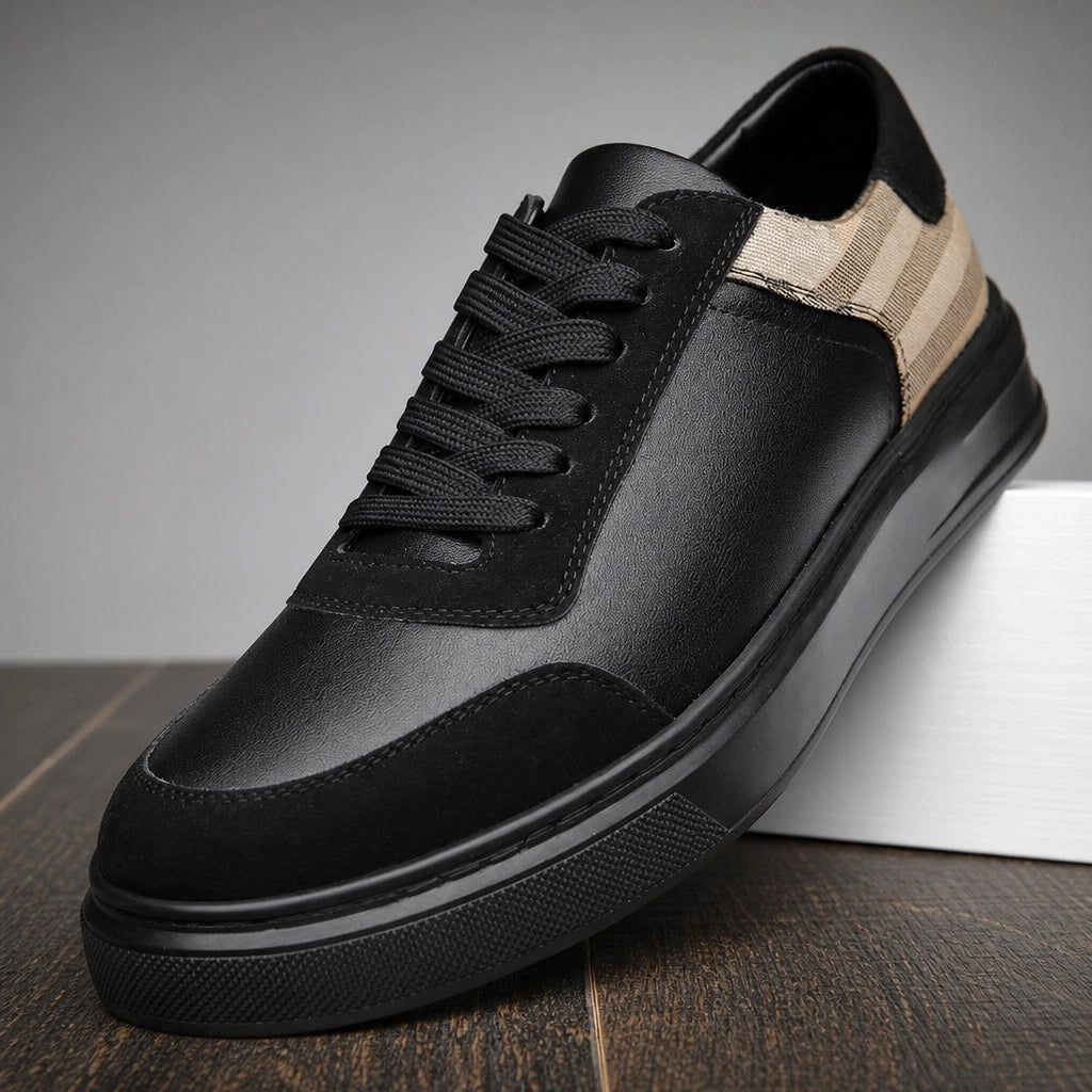 Black Hollister Striped Panel Sneakers 1