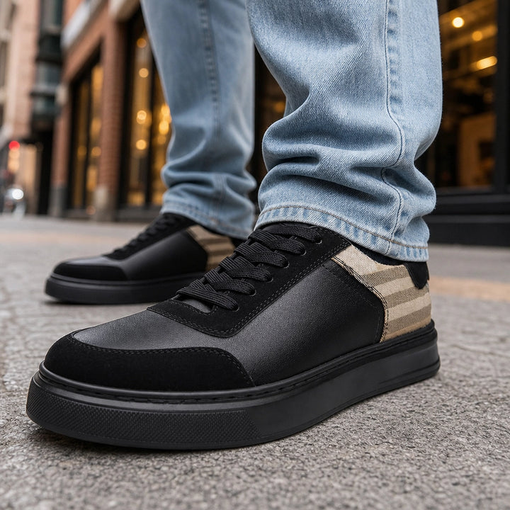 Black Hollister Striped Panel Sneakers 2