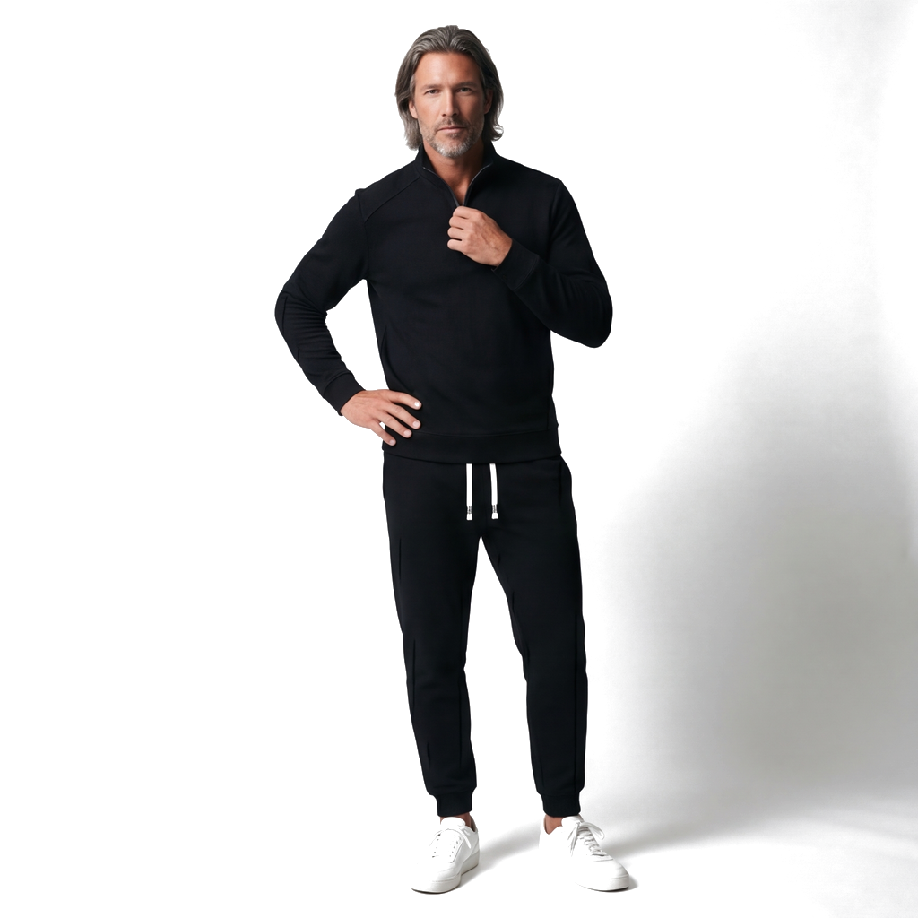 Black Kellan Active Tracksuit 1
