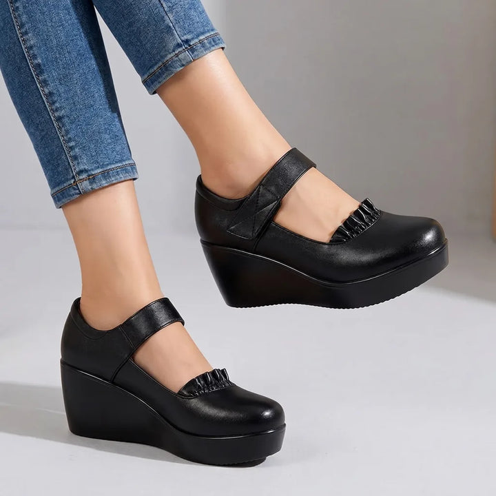 Blair Wedge Pumps - Color:Black;Size:35
