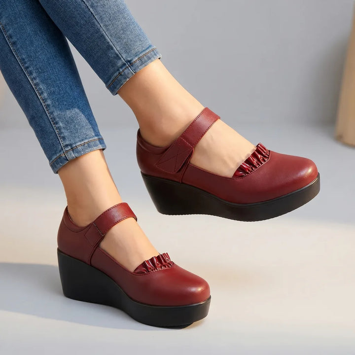 Blair Wedge Pumps - Color:Wine Red;Size:35