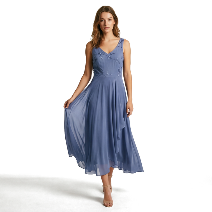 Blue Elara Vance Chiffon Maxi 3