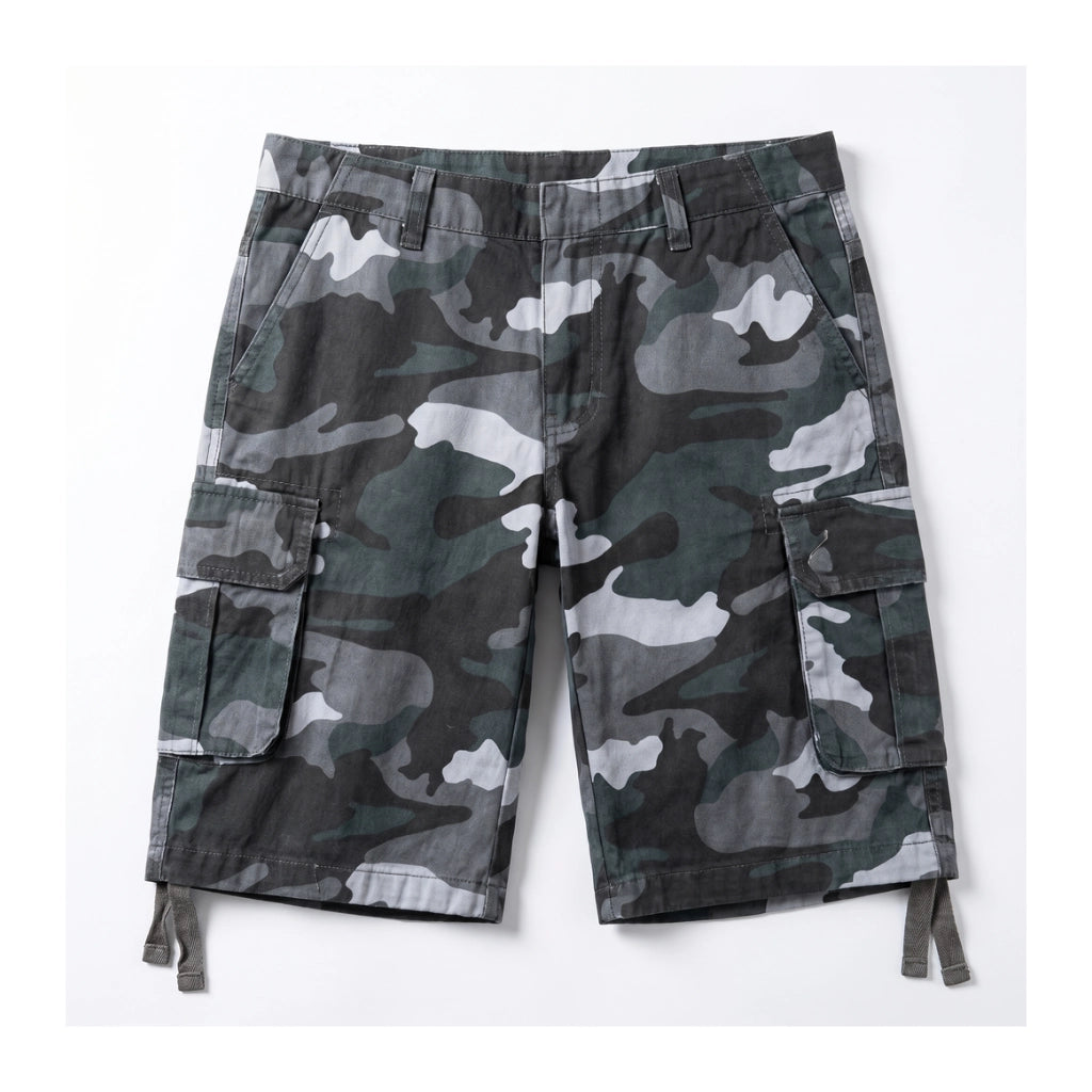 Stevie Camo Cargo Shorts - Color:Blue Camo;Size:29