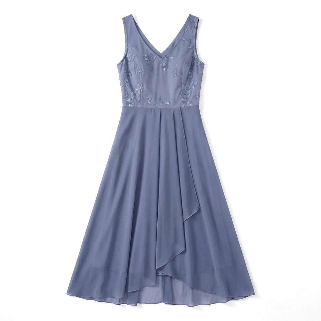 Blue Elara Vance Chiffon Maxi 1