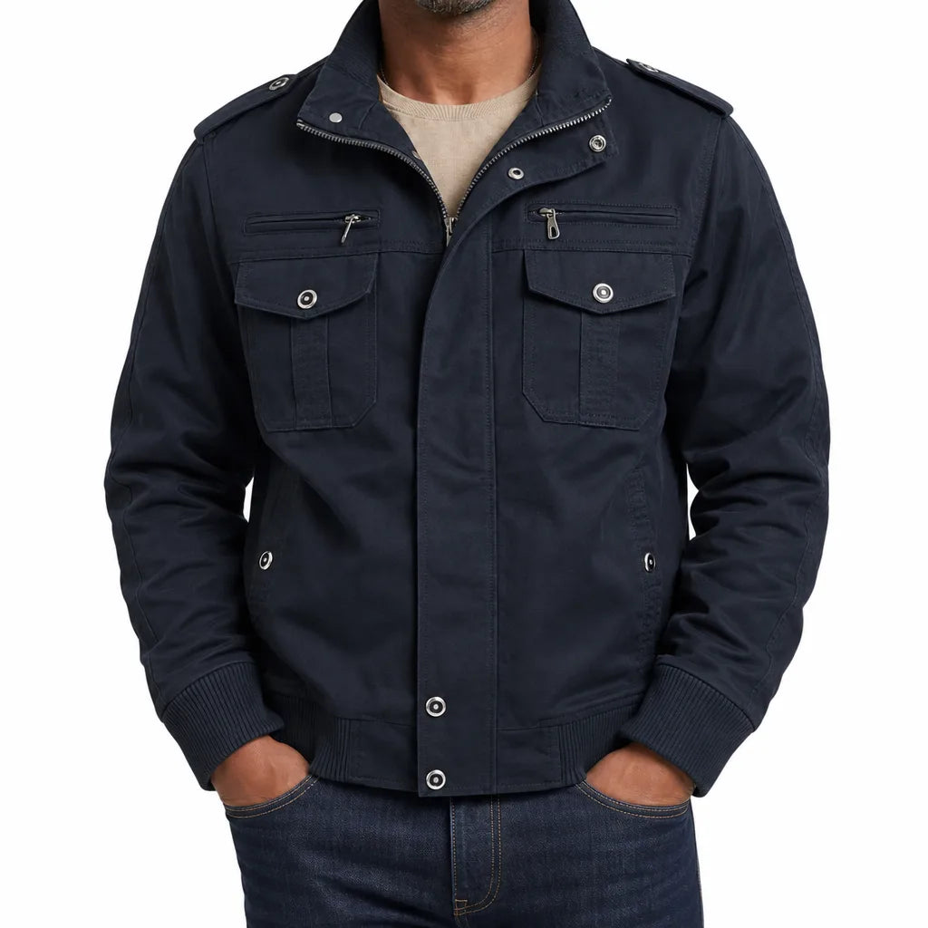 Boone Bomber Jacket - Color:Blue;Size:S