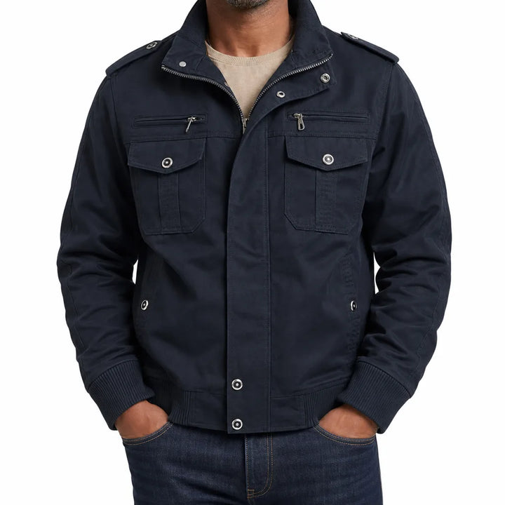 Boone Bomber Jacket - Color:Blue;Size:S