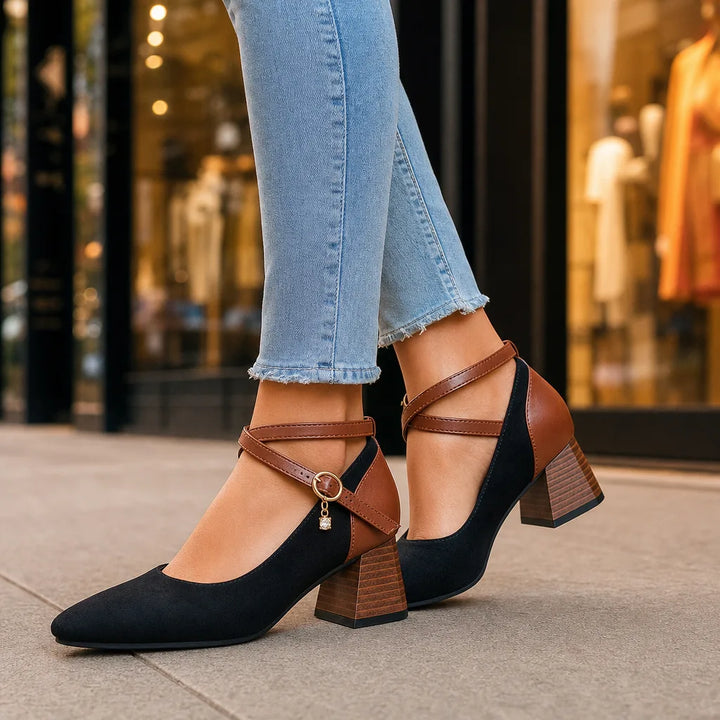Women's Black Bowen Colorblock Mary Janes