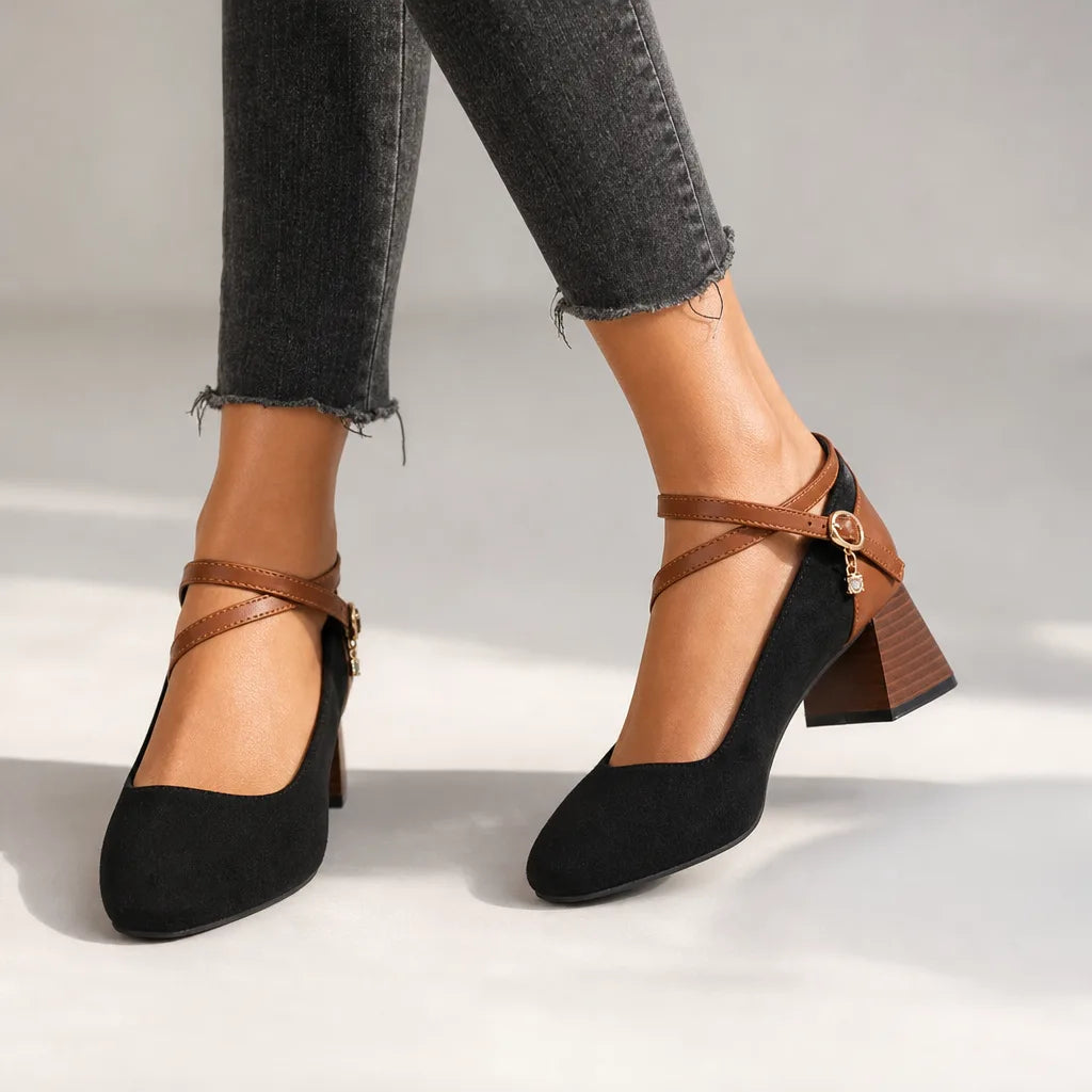 Women's Black Bowen Colorblock Mary Janes