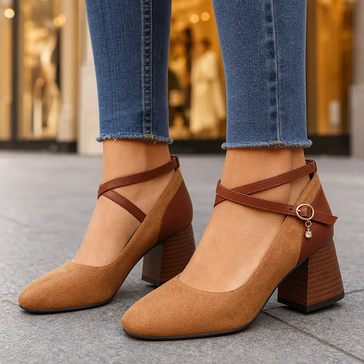 Women's Yellow Brown Bowen Colorblock Mary Janes