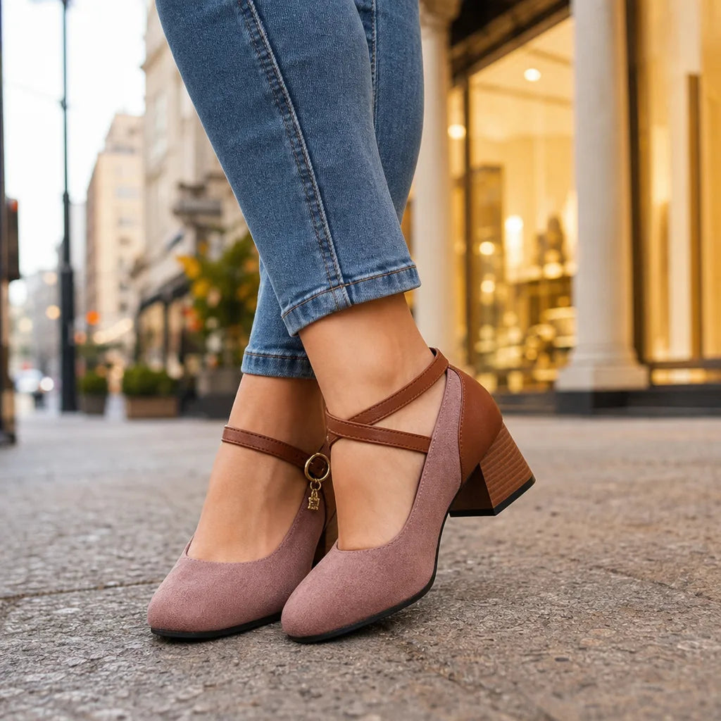 Women's Pink Bowen Colorblock Mary Janes