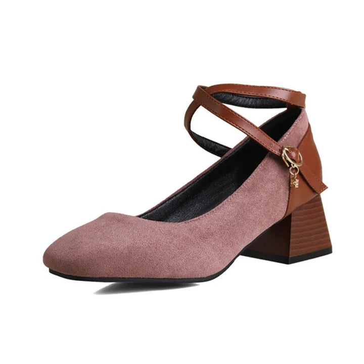Women's Pink Bowen | Women's Cross-Strap Loafer Heels