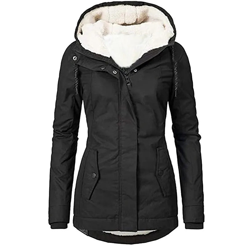 Bowen | Women's Sherpa Winter Coat   - Color:Black;Size:XS