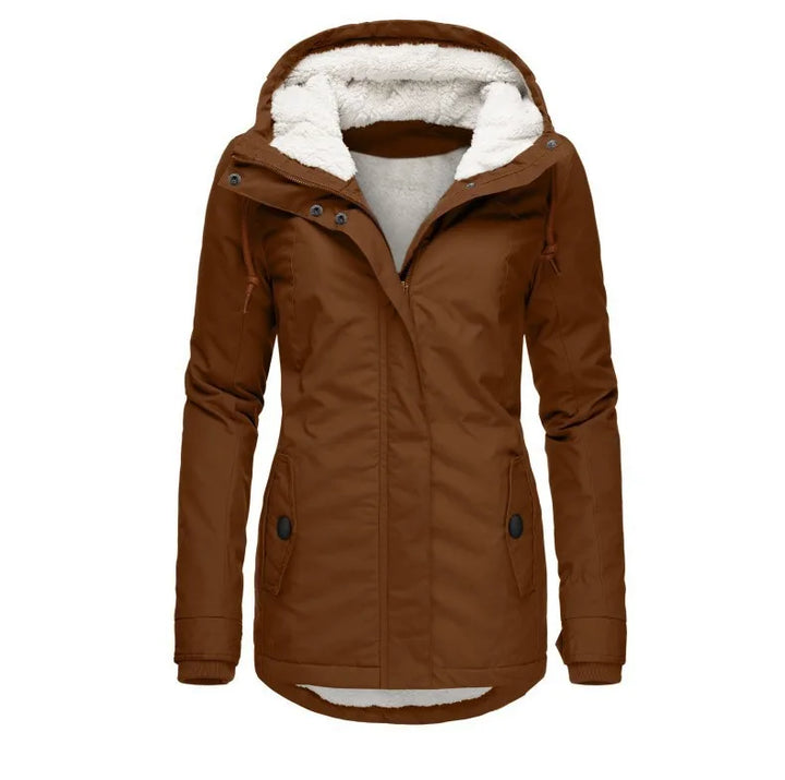 Bowen | Women's Sherpa Winter Coat   - Color:Brown;Size:XS