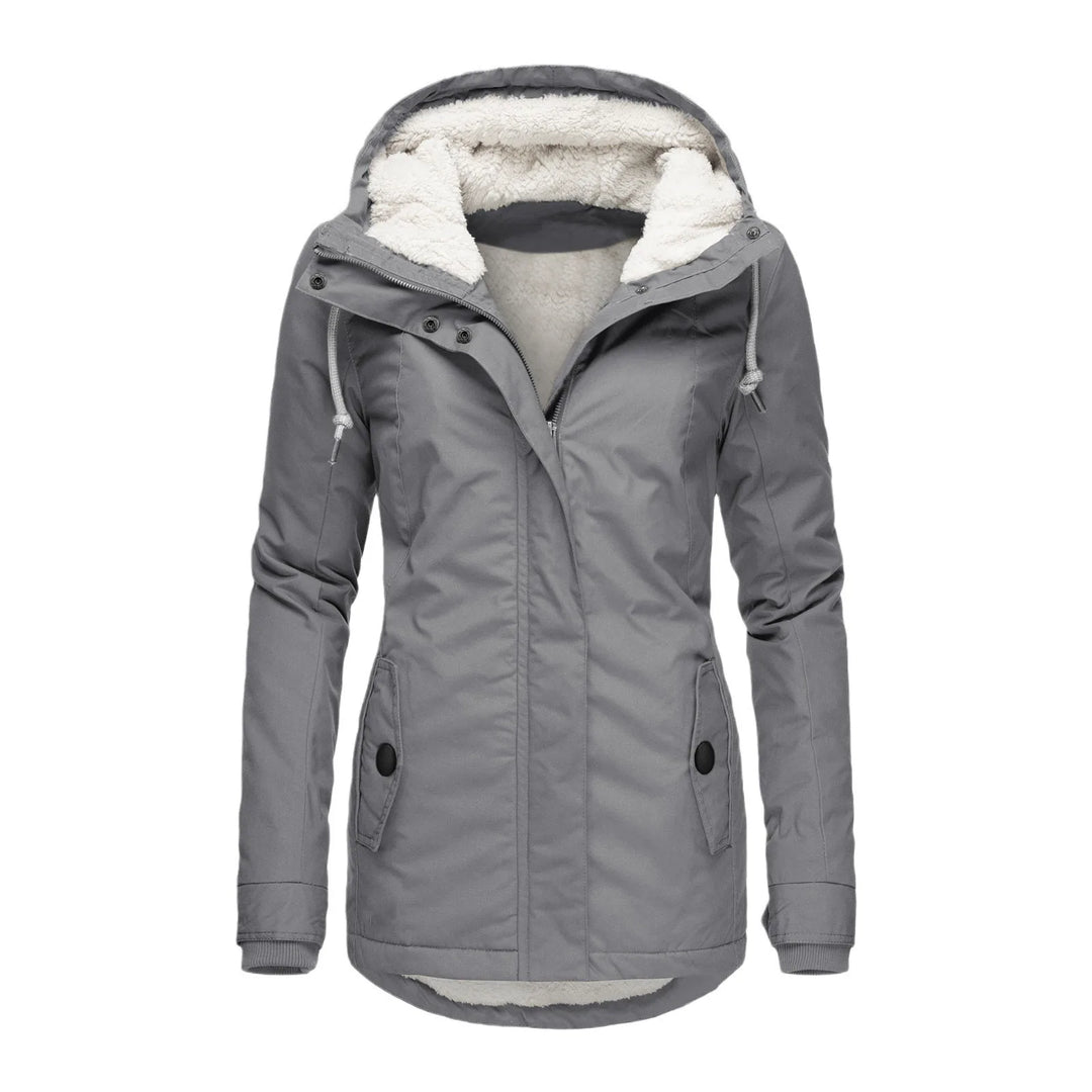 Bowen | Women's Sherpa Winter Coat   - Color:Grey;Size:XS