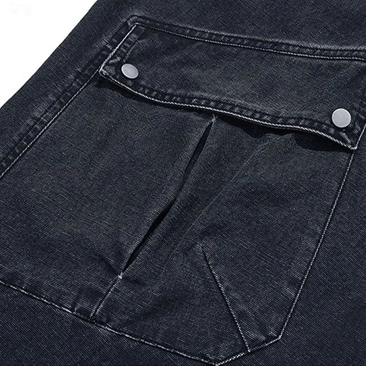 Men's Wide Leg Cargo Pants Black.jpg