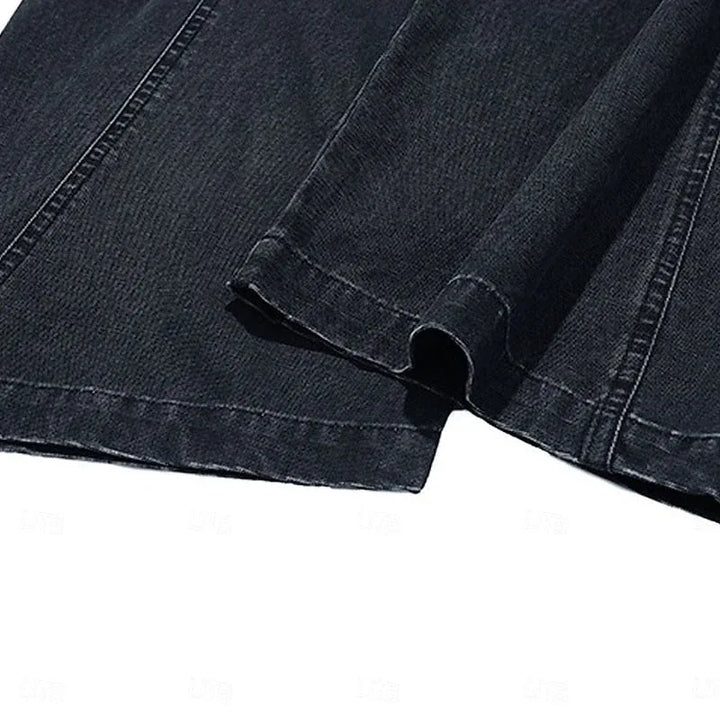 Men's Wide Leg Cargo Pants Black1.webp