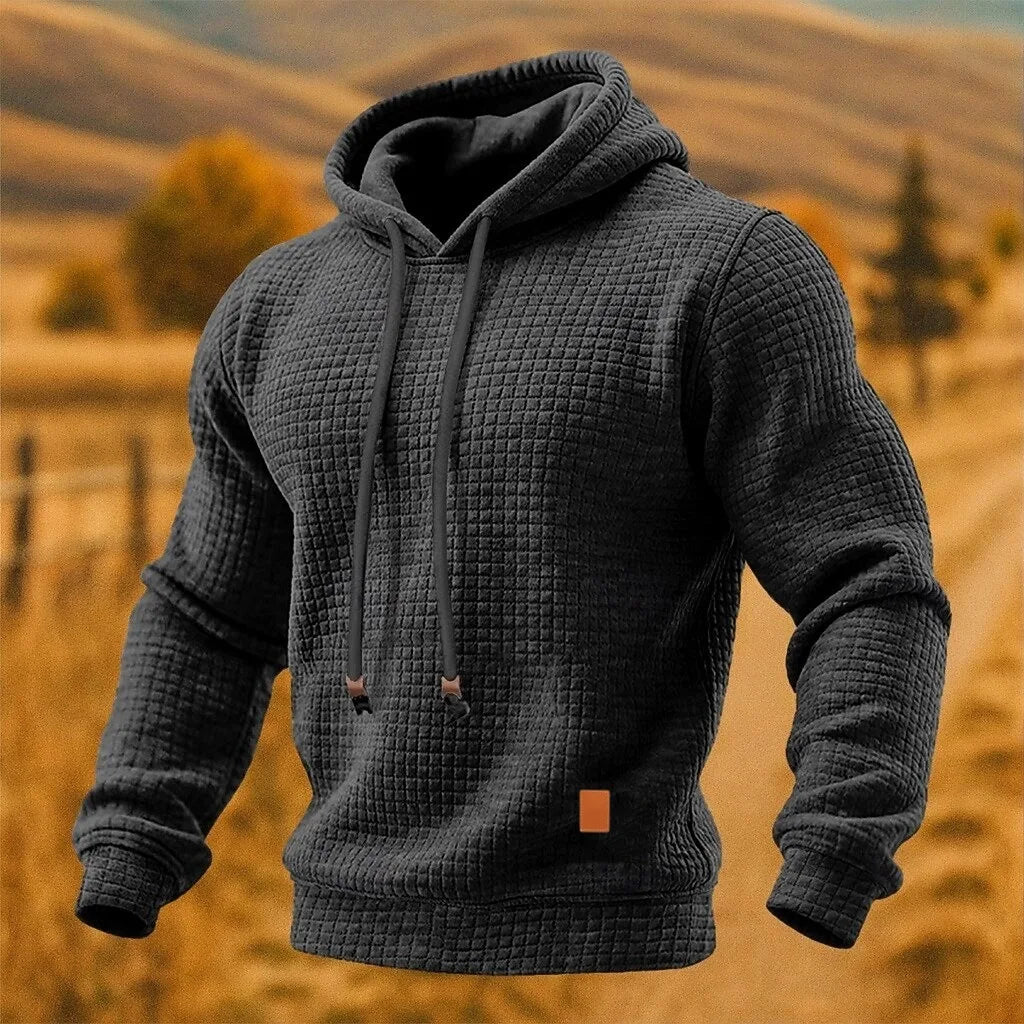Bradford | Men's Textured Hoodie - Color:Dark Gray;Size:XS