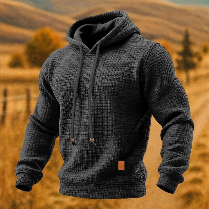 Bradford | Men's Textured Hoodie - Color:Dark Gray;Size:XS