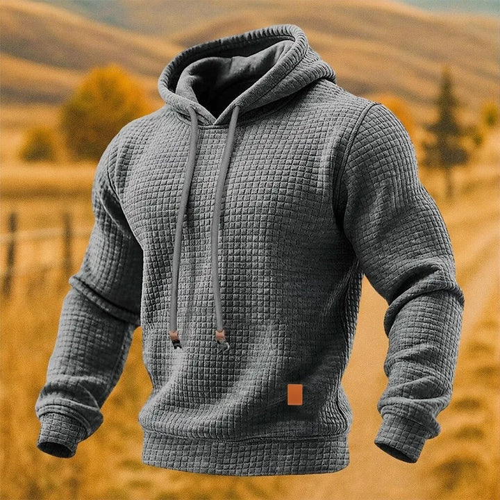 Bradford | Men's Textured Hoodie - Color:Light Grey;Size:XS