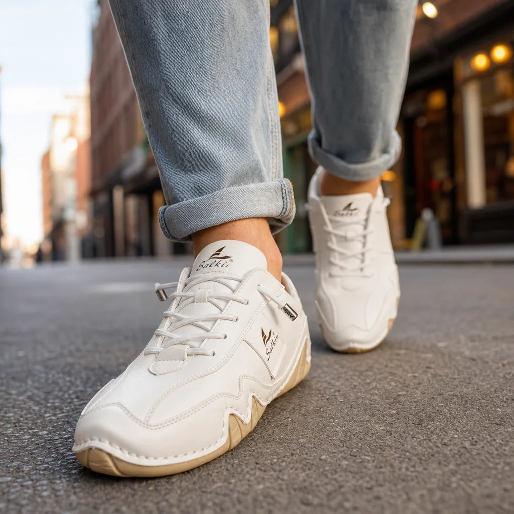 Men's White Nola Lightweight Driving Loafers