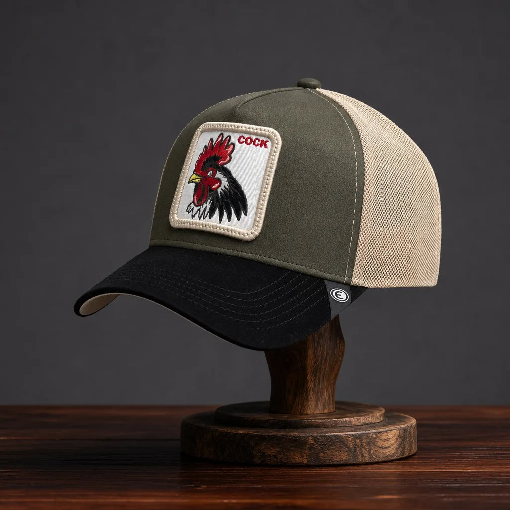 Bradley Trucker Cap - Color:Army Green/Khaki;Size:One Size (56-58 cm)