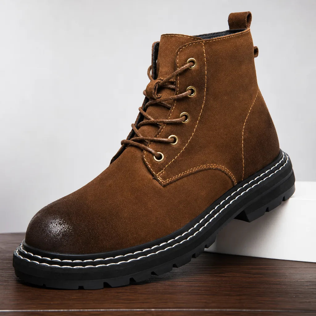 Men's Brown Winfield Round Toe Boots