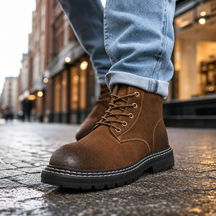 Men's Brown Winfield Round Toe Boots