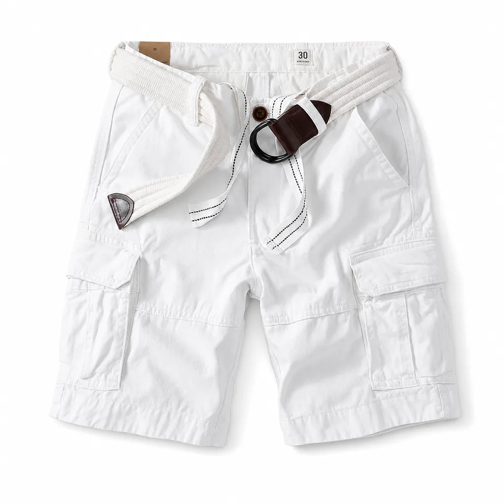 Brendon Cargo Shorts - Color:White;Size:28