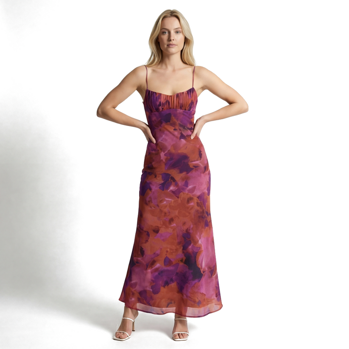 Brick Red Sienna Miller Tie-Dye Dress 3