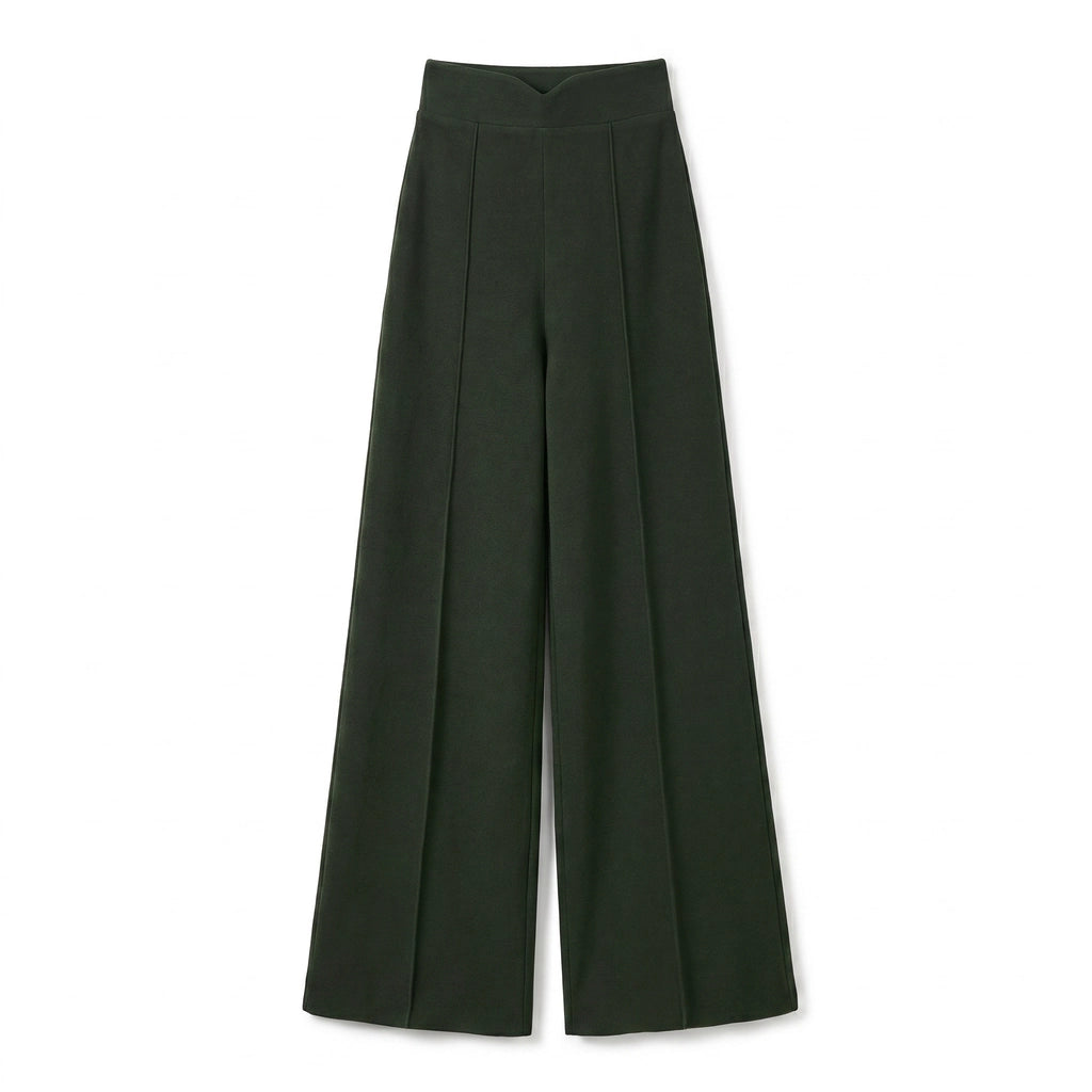 Bridget High-Waist Trousers - Color:Army Green;Size:XS