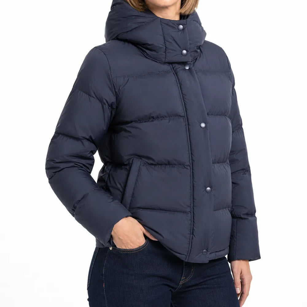 Women's Blue Forsythe Hooded Puffer Jacket