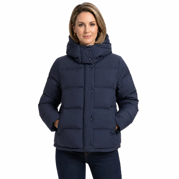 Women's Blue Forsythe Hooded Puffer Jacket