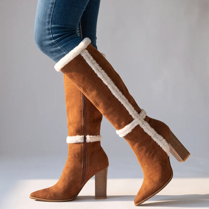 Women's Brown Linwood Pointed Riding Boots