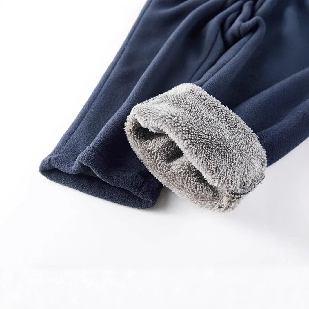 Men's Sherpa Lined Thermal Pants blue1.webp