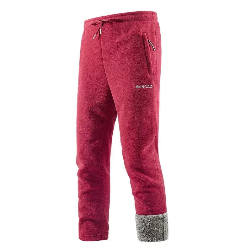 Briggs | Men's Sherpa Lined Thermal Sweatpants - Color:Red;Size:XS