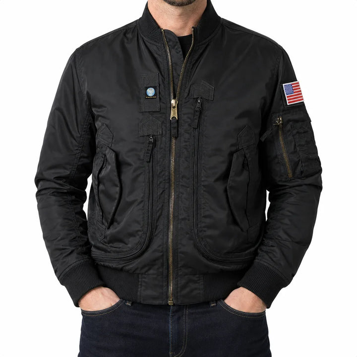Men's Black Carmichael Flight Bomber Jacket