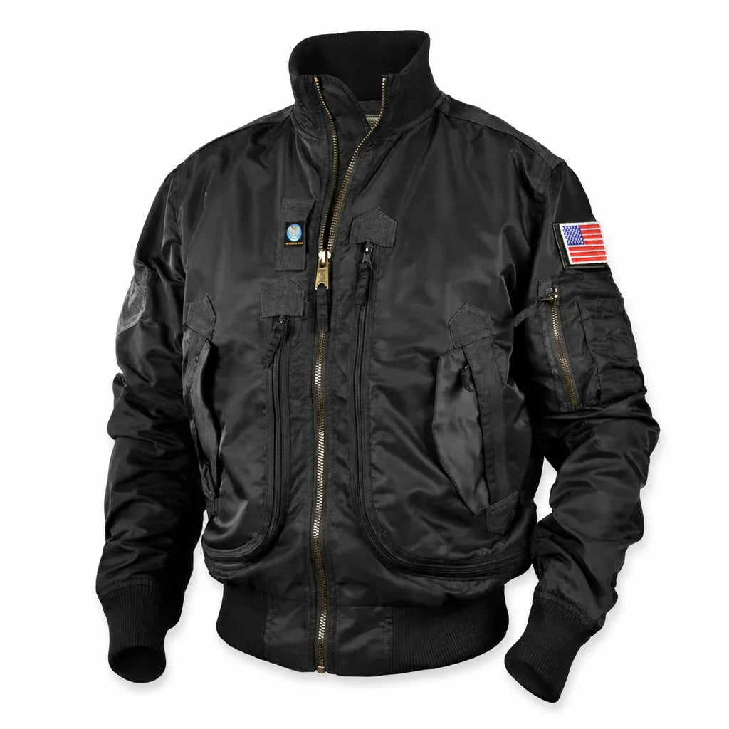 Bronson Flight Bomber Jacket - Color:Black;Size:XS