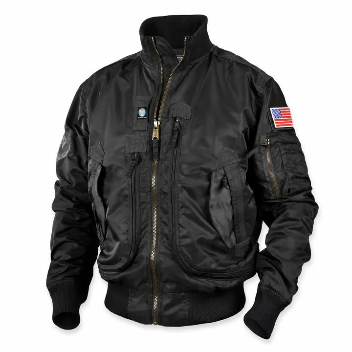 Bronson Flight Bomber Jacket - Color:Black;Size:XS