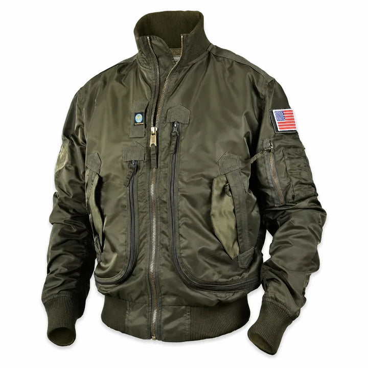 Bronson Flight Bomber Jacket - Color:Green;Size:XS
