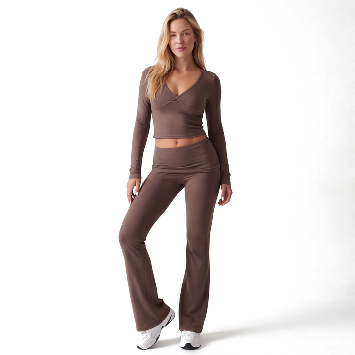 Brown Diyun Riley Knit Set 1