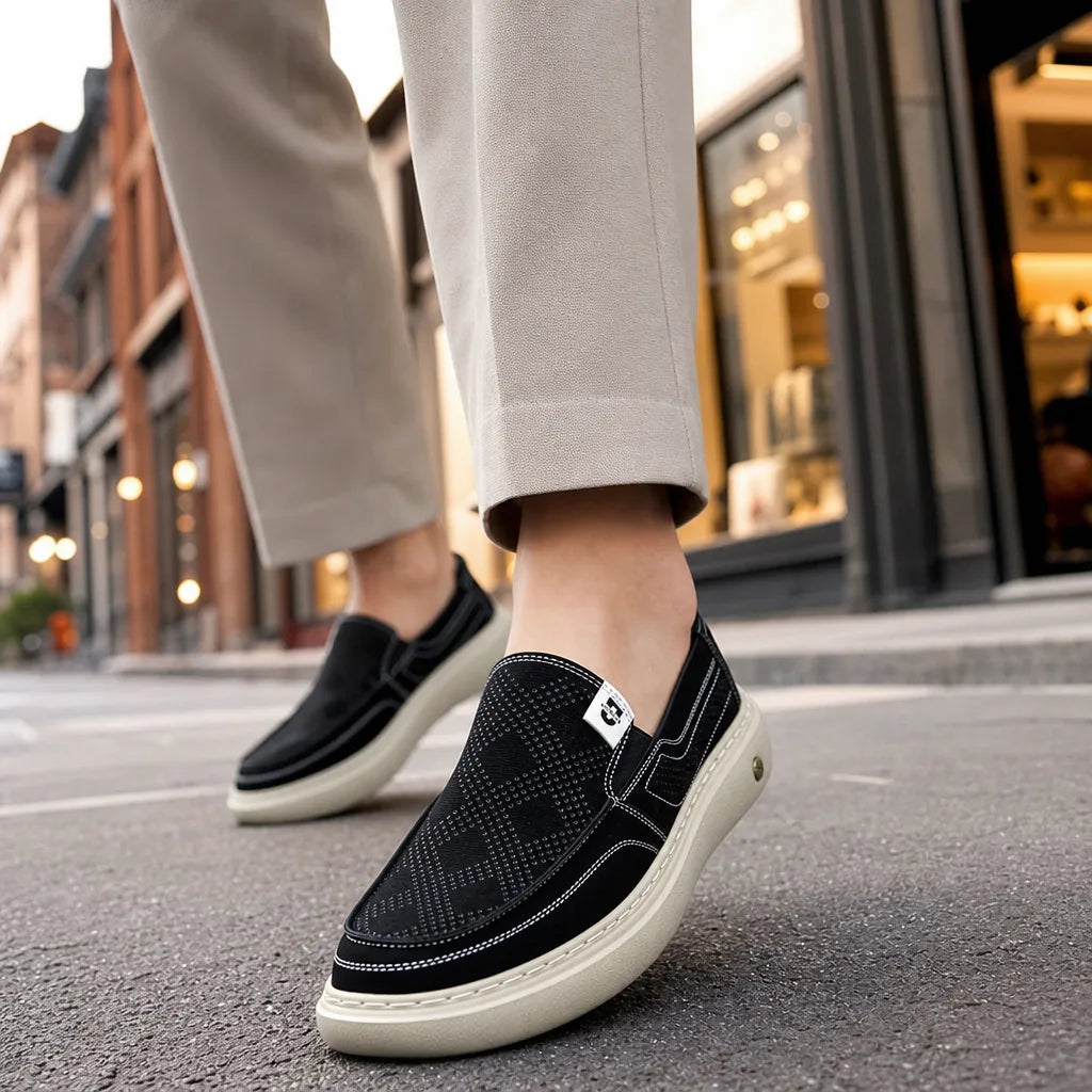 Black Tiernan Canvas Slip-On Loafers 2