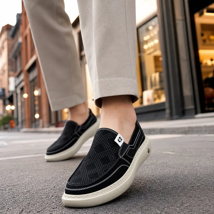 Black Tiernan Canvas Slip-On Loafers 2