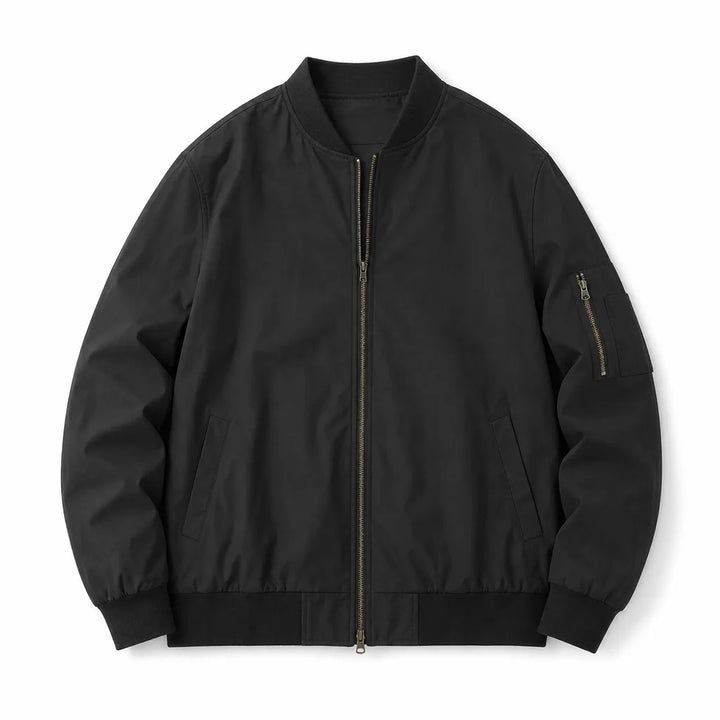 Burke Zip Baseball Jacket  - Color:Black;Size:S