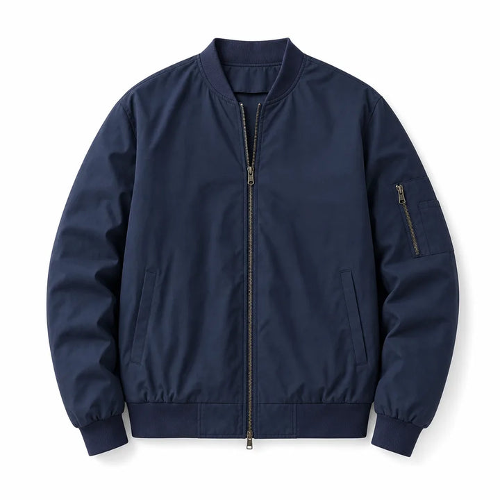Burke Zip Baseball Jacket  - Color:Blue;Size:S