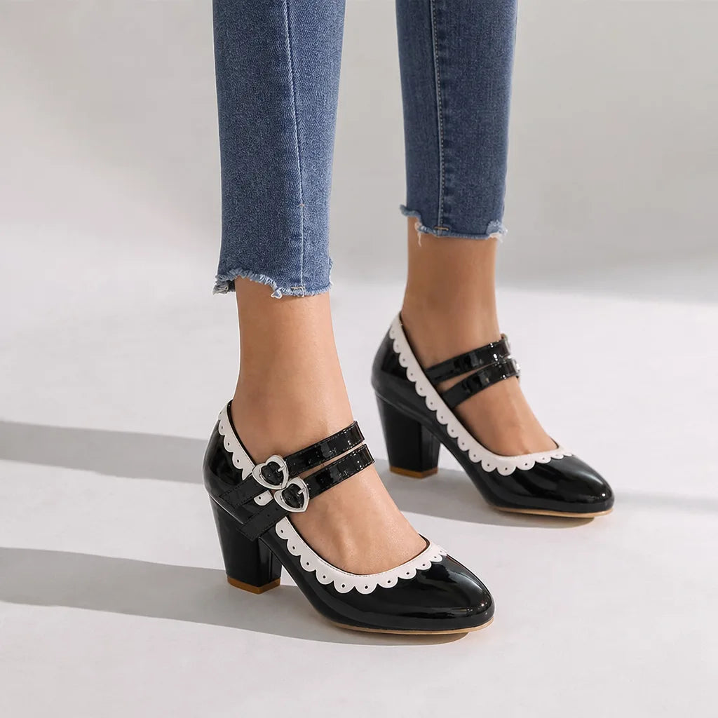 Burnett | Women's Orthopedic Mary Jane Heels - Color:Black;Size:35