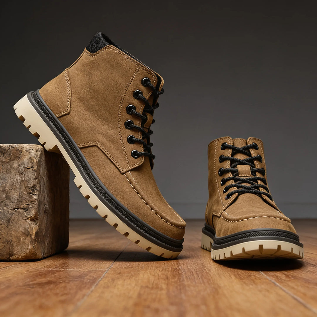 Caldwell | Men's Rugged Leather Work Boots - Color:Brown;Size:39