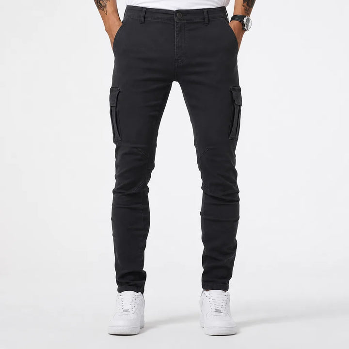 Callahan | Baggy Skinny Fit Wide Leg Jeans - Color:Black;Size:XXS